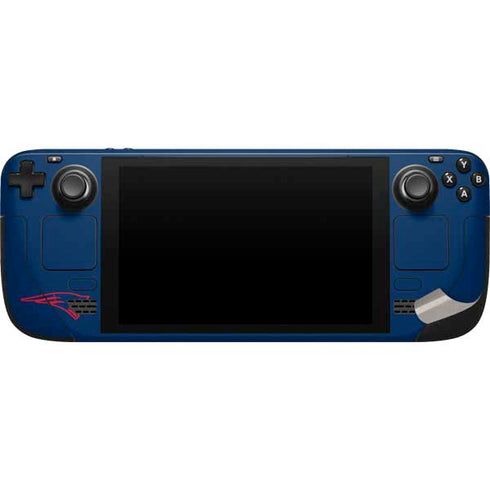NFL New England Patriots Blue Performance Series Steam Deck Handheld Gaming Computer Skin